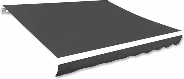 Berkfield Home Anthracite and Black Polyester Awning Sunshade Canvas W: 300 cm, D: 250 cm