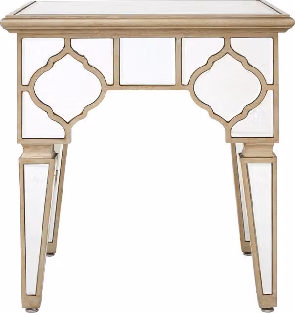 Orsina Modern Silver Square Glass Side Table – 1