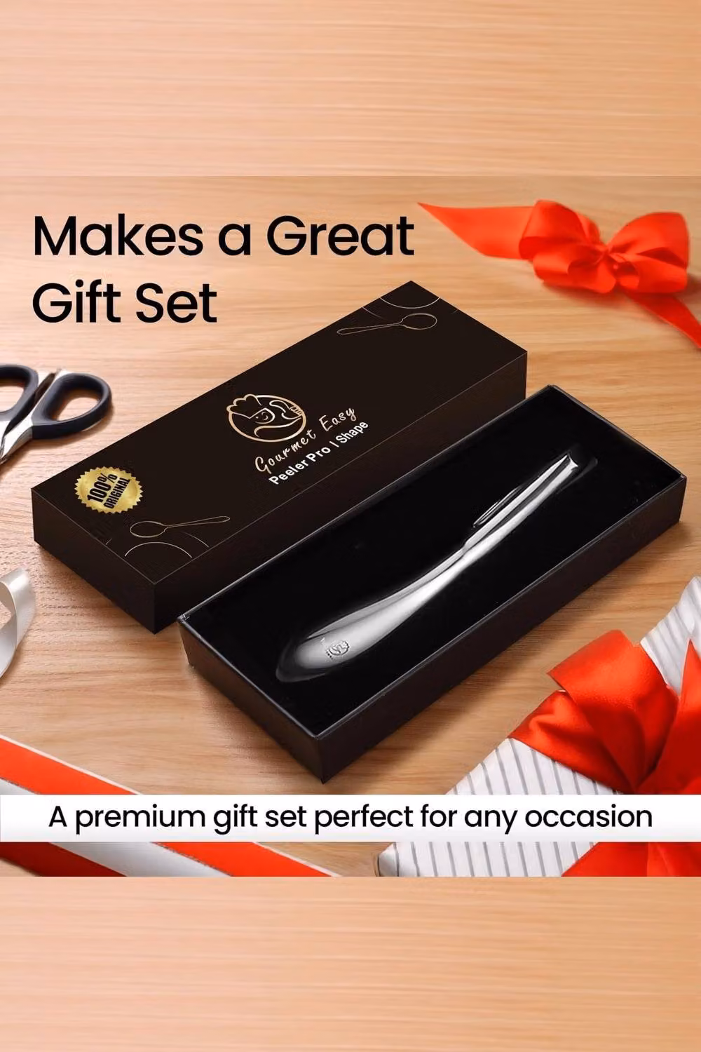 Gourmet Easy Stainless Steel I-Shaped and Y-Shaped Peeler Set in Silver – 3