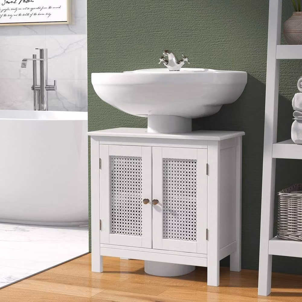 Kelvenix Freestanding Under Sink Bathroom Cabinet in White – 2