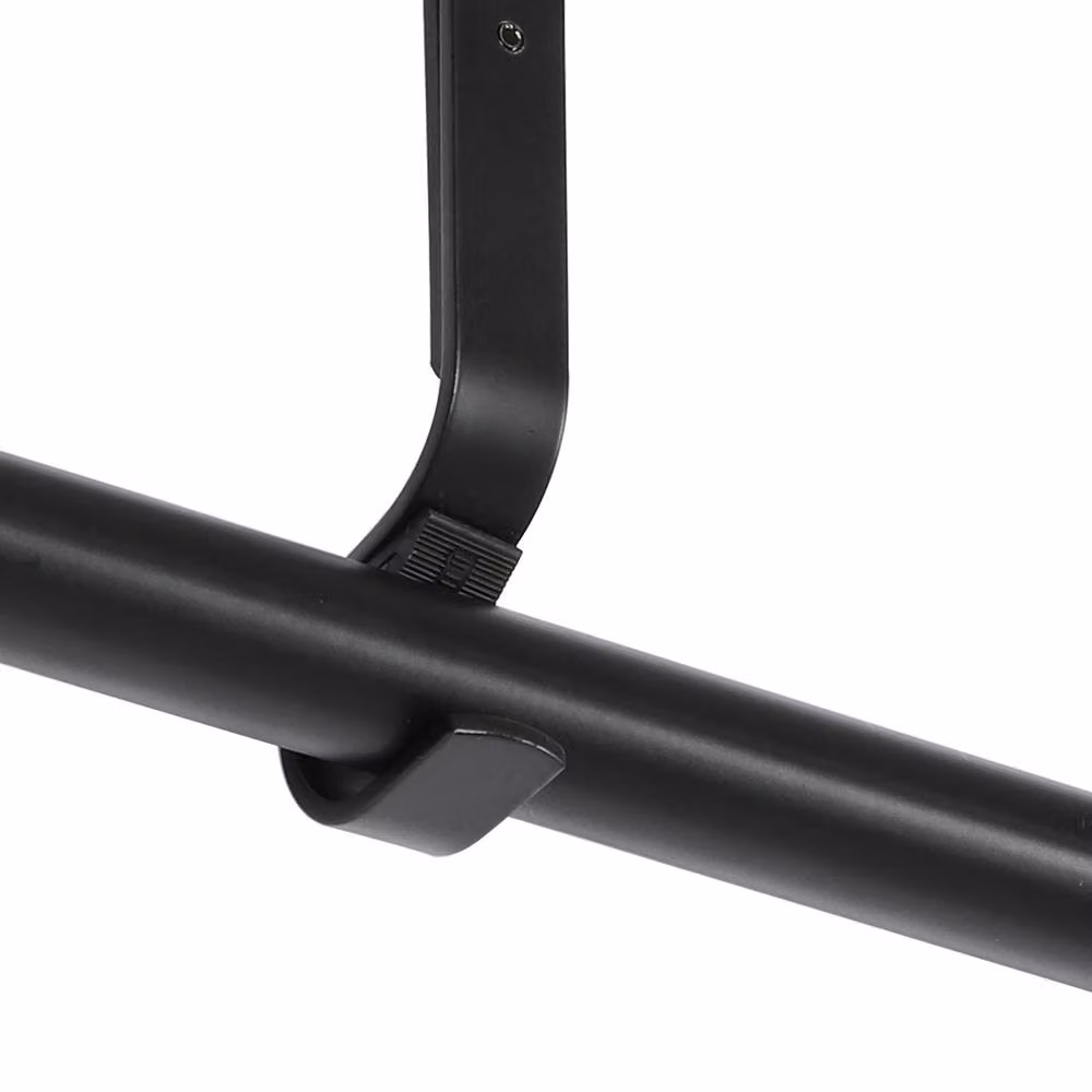 Marlow Black Steel Extendable and Adjustable Curtain Rod Set with Quiet Operation – 5
