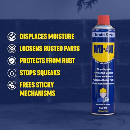 WD-40 Multi-Purpose Lubricant Aerosol, Blue, 2 x 600ml – 2
