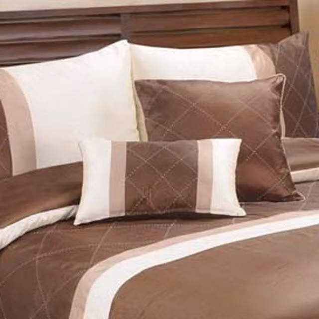Rapport Home Monaco Square Graphic Cushion Cover in Beige, Yellow and Brown, W/D/H: 43 x 43 x 1 cm