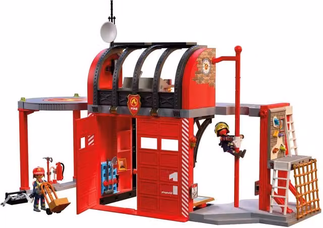 Playmobil Large Fire Station in Red