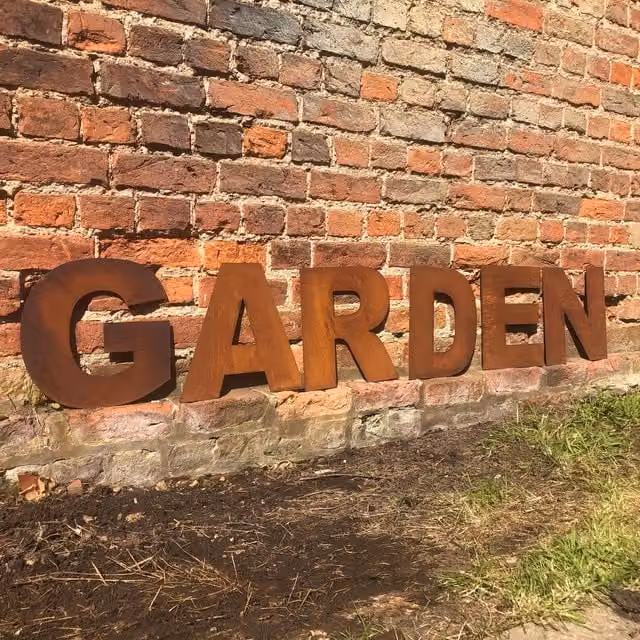 RW Norfolk Rusty Metal Garden Sign, Brown, Height: 30.48 cm