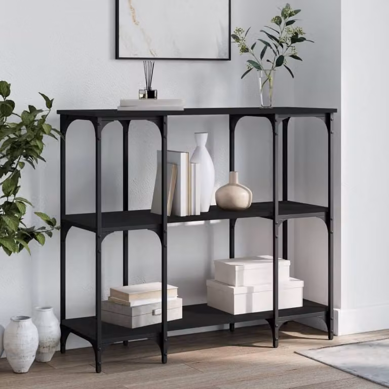 Berkfield Home Decorative Console Table in Black, W/D/H: 102 x 35 x 90 cm
