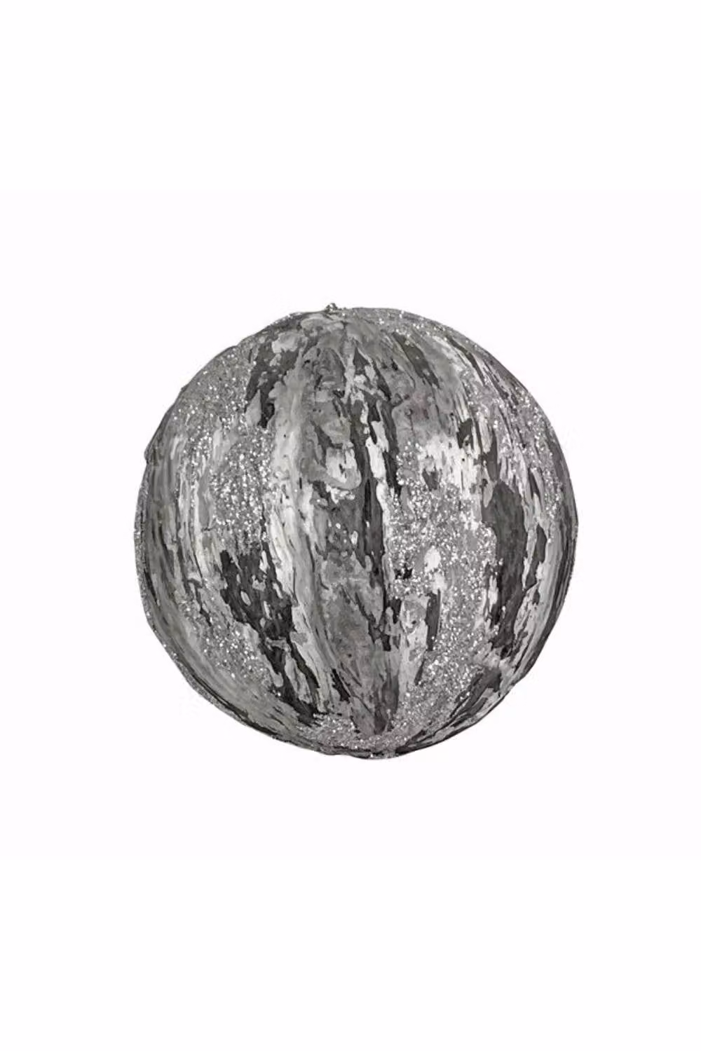 KDMD Grey Pewter Christmas Bauble 2 Pack, Diameter: 11 cm – 2