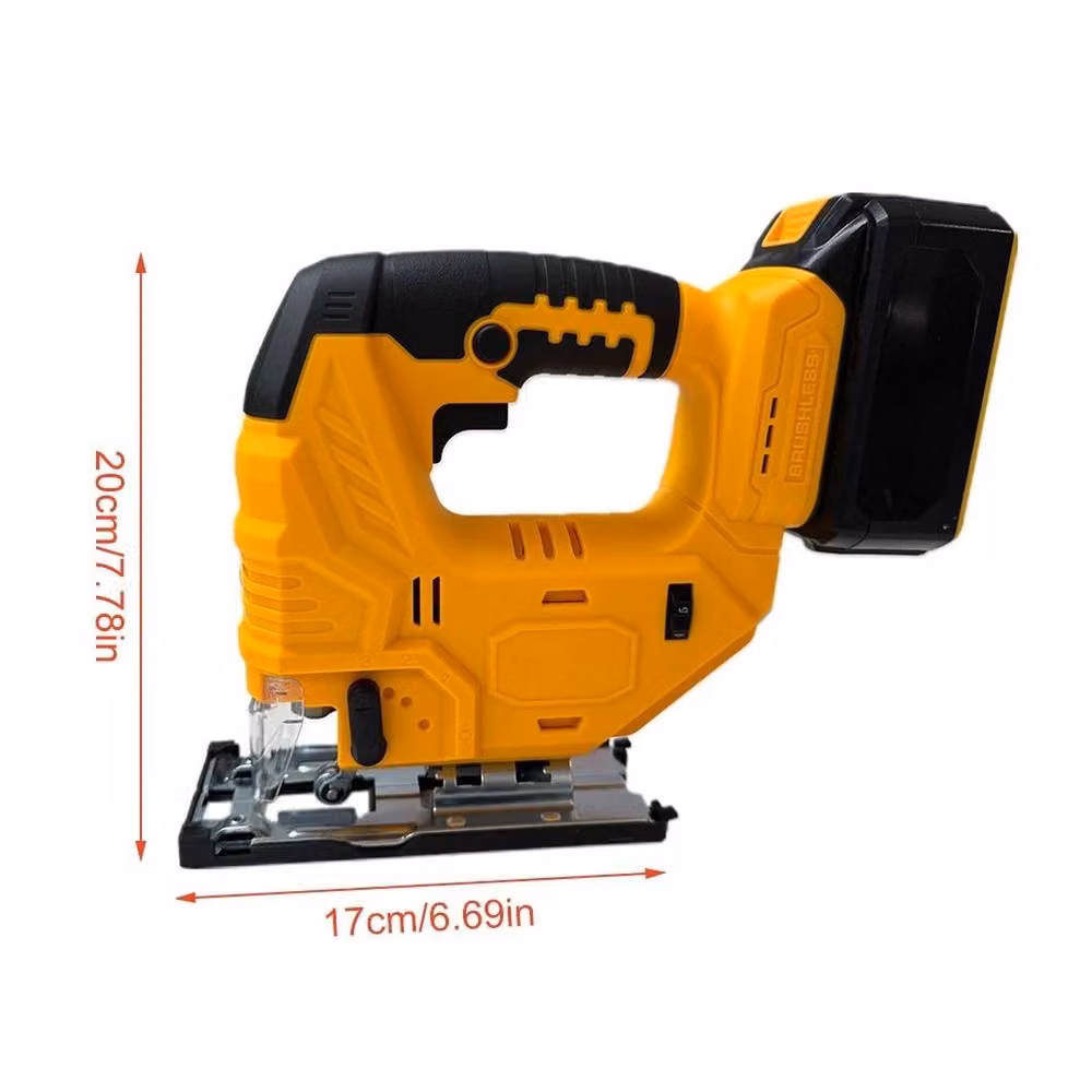 NESTLUNE Cordless Jig Saw with Blade for 18V 20V Batteries, Yellow – 2