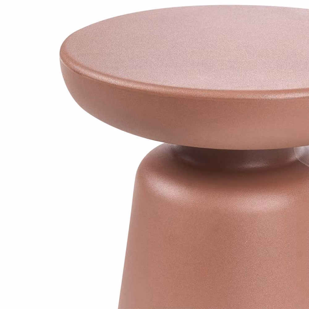 Wyld Haus Modern Round Side Table in Gold and Brown, Diameter: 39 cm – 3