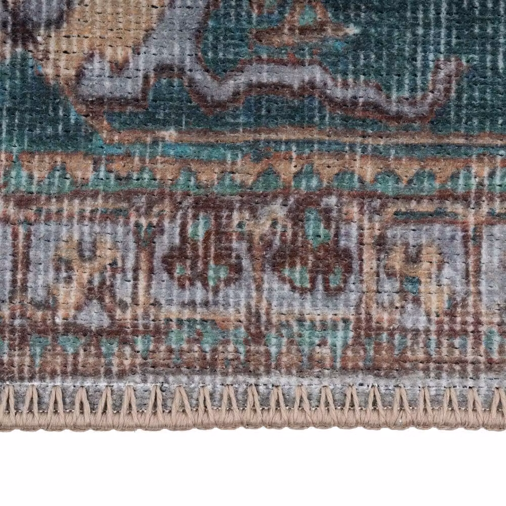 Kukoon Dark Green Traditional Flatwoven Oriental Area Rug for Living Rooms and Hallways, W: 160 cm, L: 230 cm – 3