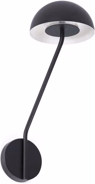 Faro Pure Minimalist LED Metal Dome Wall Lamp in Black