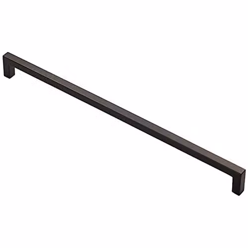 Loops Square Block Bar Pull Handle, Matt Black, 330 x 10 mm, Fixing Centres: 320 mm