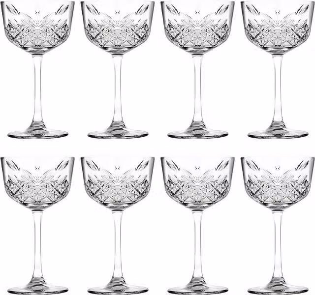 Pasabahce Transparent Cocktail Glasses, 160ml, Set of 8