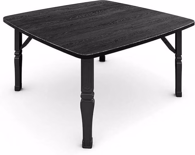FORGEVIO Black Foldable Japanese Coffee Table, W/D/H: 70 x 70 x 35 cm – 1