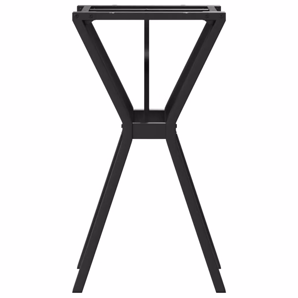 Berkfield Home Y-Frame Dining Table Legs in Black Steel, W/D/H: 40 x 40 x 73 cm – 2