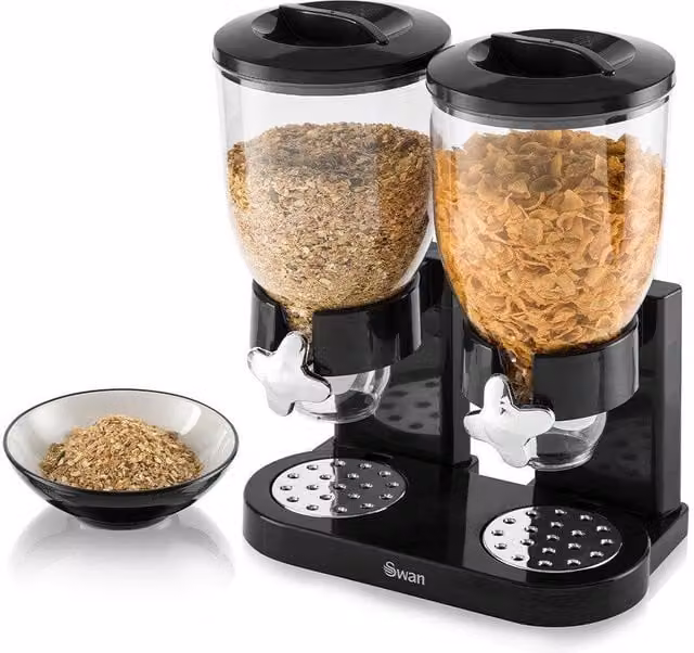 Swan 3.5L Double Cereal Dispenser in Black – 1