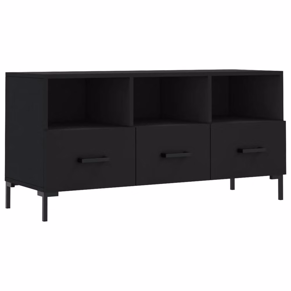 Berkfield Home Modern Black Matt TV Cabinet W/D/H: 102 x 36 x 50 cm – 3