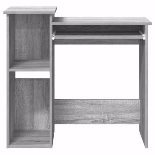 vidaXL Desk with Shelves in Grey Sonoma, W/D/H: 84 x 40 x 78 cm – 5
