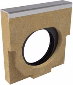 Polydrain Beige Polymer Concrete Channel Drainage End Cap Outlet for Male End
