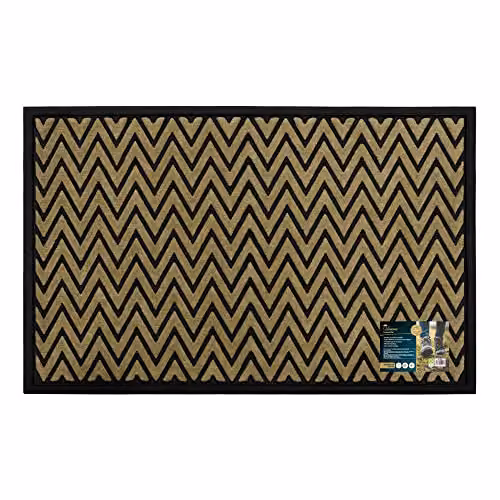JVL Vienna Rubber Backed Scraper Doormat in Beige and Sand, W/D/H: 90 x 60 x 0.3 cm – 5