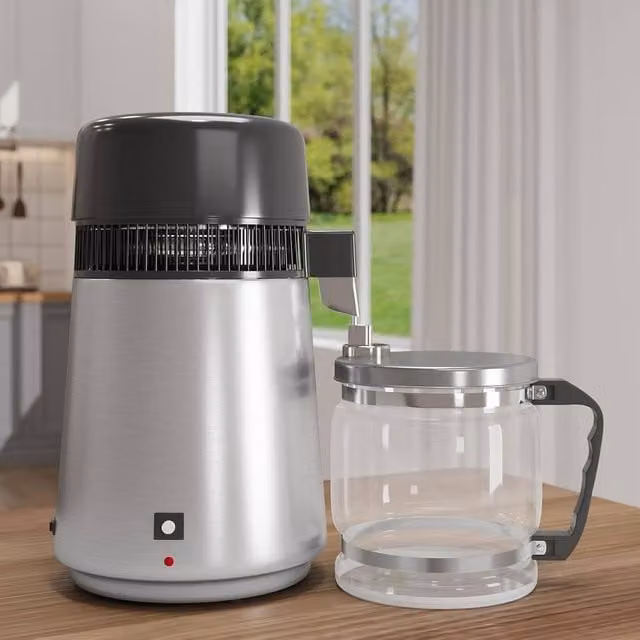 London Boutique 4L Stainless Steel Water Distiller 750W in Silver – 1