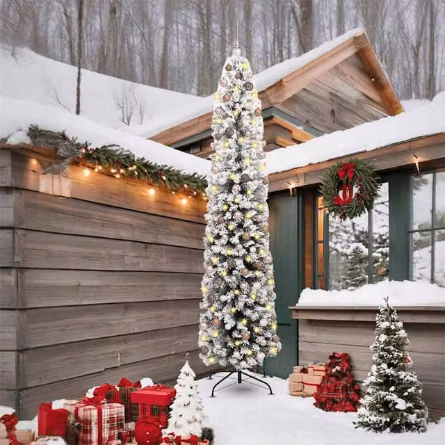 Berkfield Home Artificial Christmas Tree with 300 LEDs and Stand, Green, Height: 240 cm