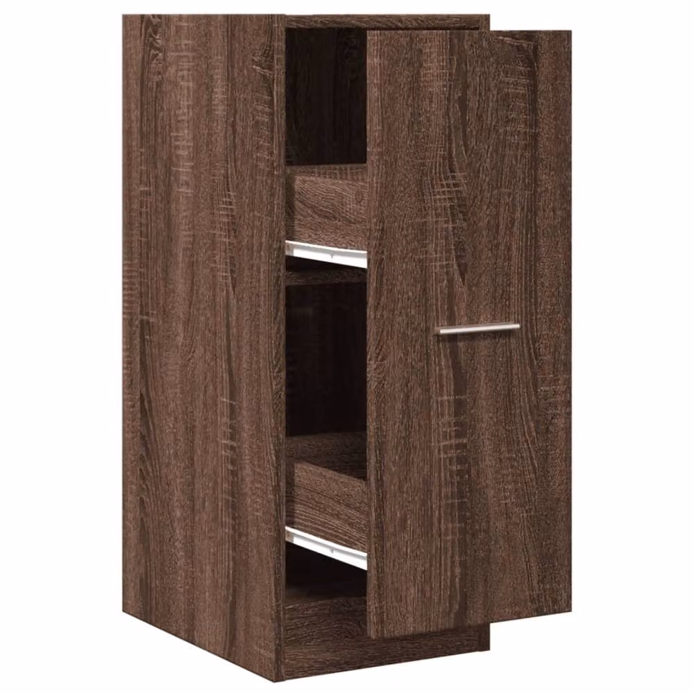 Berkfield Home Elegant Apothecary Cabinet in Brown Oak, W: 30 cm, D: 41 cm, H: 77.5 cm – 3