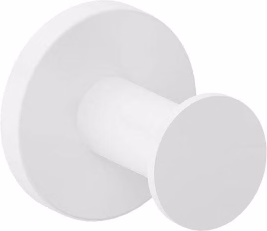Cosmic Wall Mounted Metal Towel, Robe and Coat Hook in Matt White