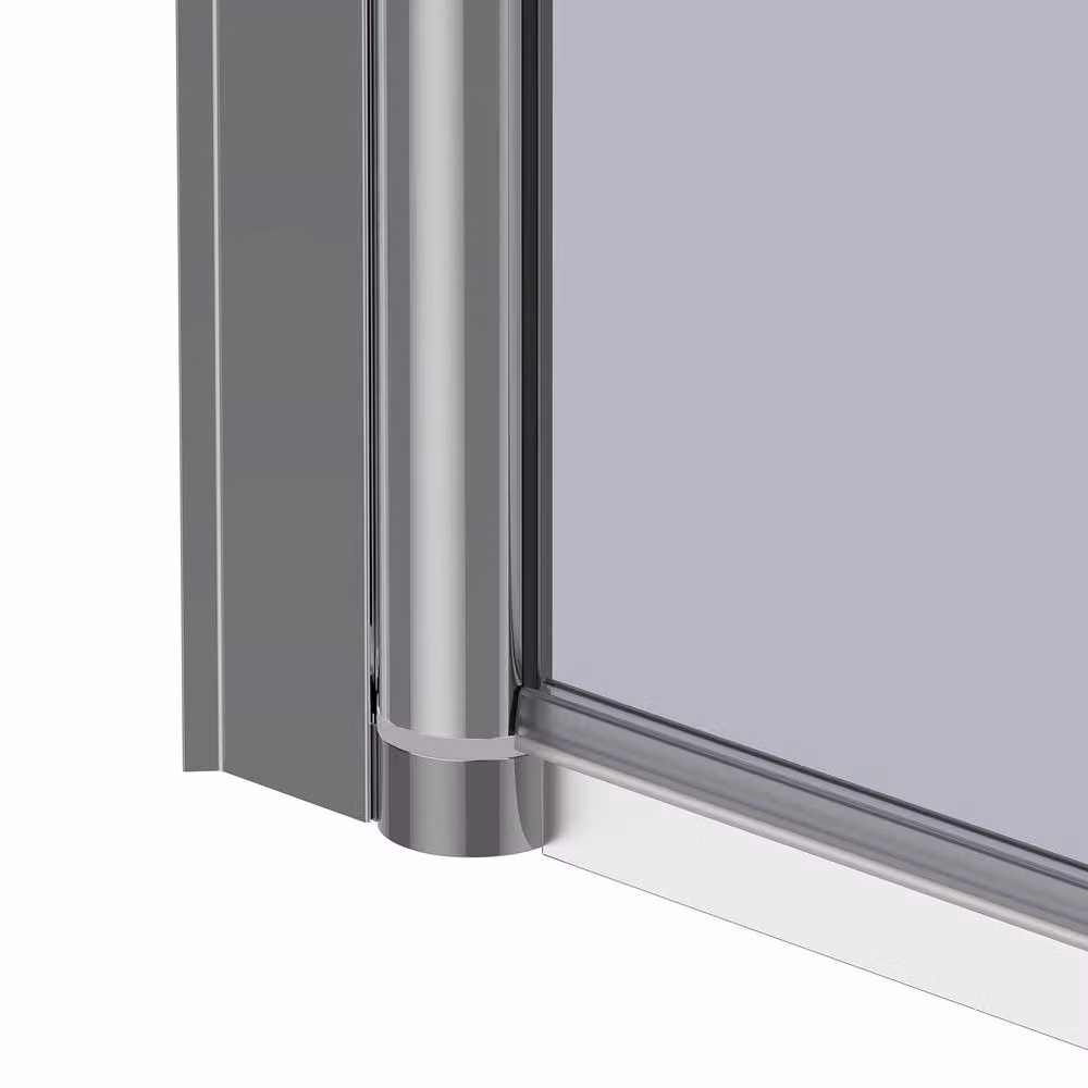 Living and Home Grey Tinted Tempered Glass Pivot Shower Screen, H: 190 cm x W: 79.5 cm x D: 14 cm (4mm Thickness) – 3