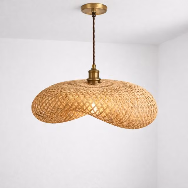 CGC Arina Hand Made Bamboo Easy Fit Lampshade in Natural Beige
