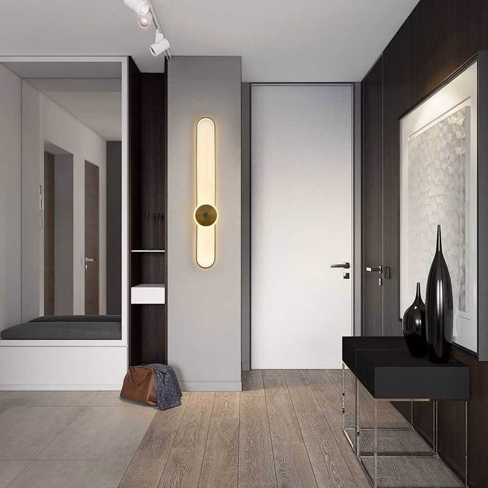 NIVOR Modern Dimmable LED Wall Sconce in Gold/Brass, 20W, 115 cm – 4