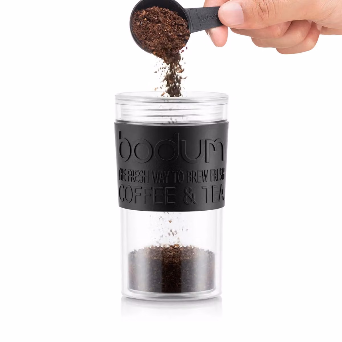 Bodum Travel Press Set Coffee Maker with Extra Lid in Off-White