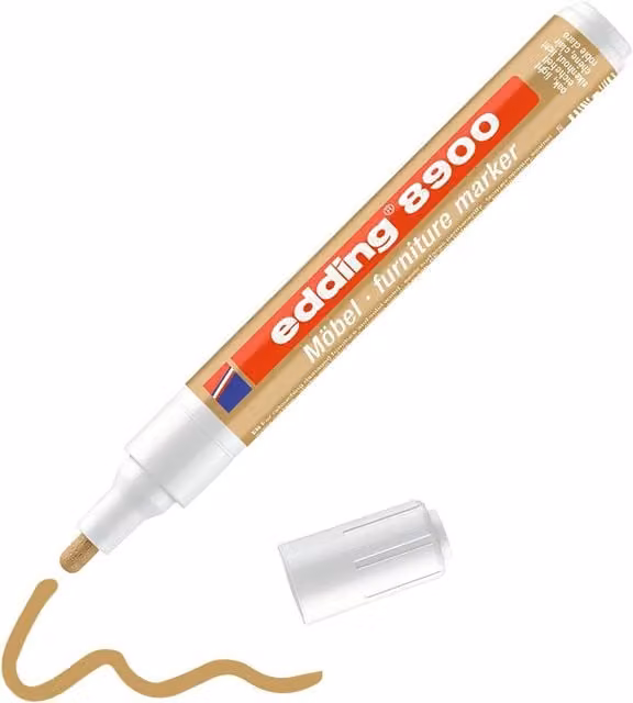 Edding 8900 Permanent Furniture Marker with Bullet Tip in Brown Oak