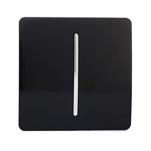 Trendi Switch 1 Gang 2 Way Modern Glossy Black Tactile Light Switch – 2