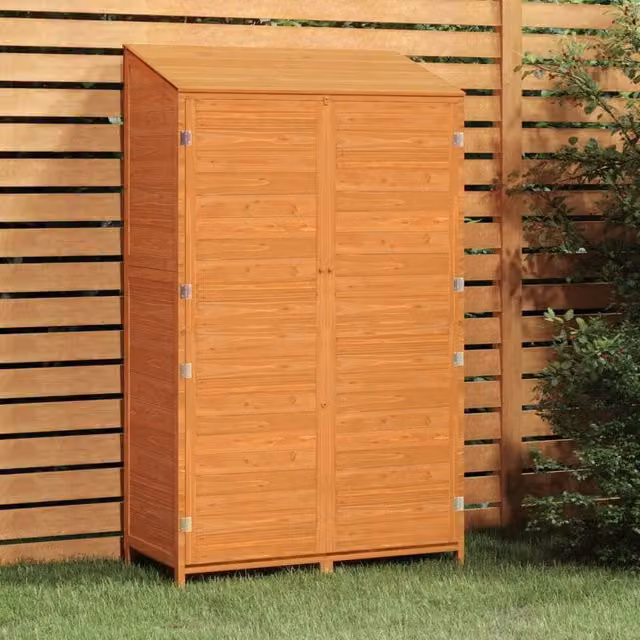 Berkfield Home Rustic Brown Pent Tall Wood Cabinet, W/D/H: 102 x 52 x 174.5 cm – 1