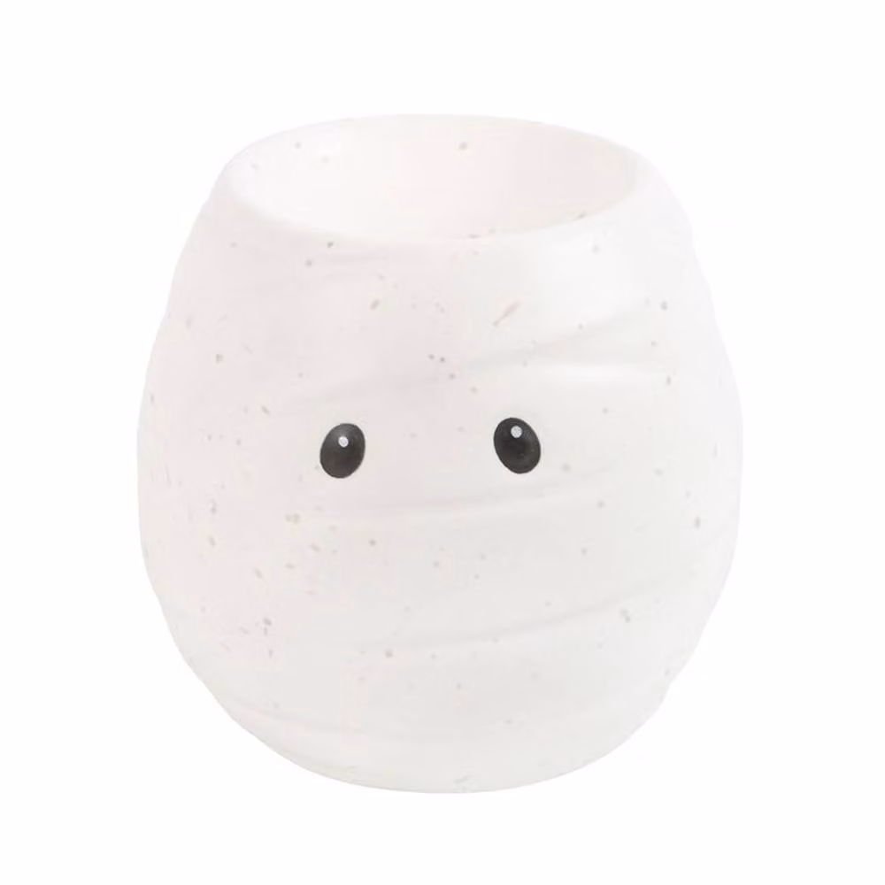 Uniqueful Mummy Shaped Ceramic Oil Burner and Wax Warmer in White – 2