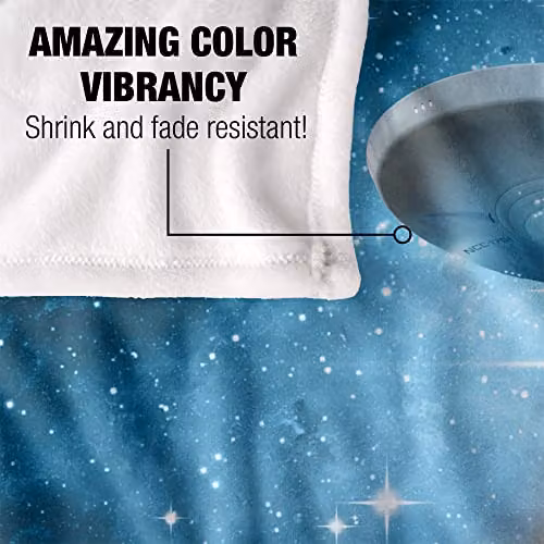 Trevco Star Trek Final Frontier Super Soft Fleece Throw Blanket in White, W/D/H: 152 x 127 cm – 3