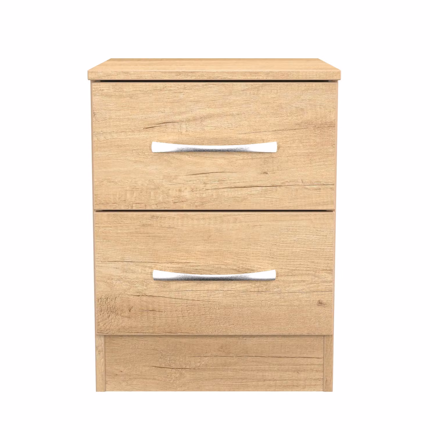 2 U Hampshire 2 Drawer Bedside Cabinet in Light Brown – 2