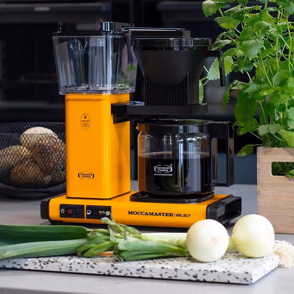 Moccamaster KBG Select Filter Coffee Machine with Glass Jug, Yellow, 1.25 l – 7