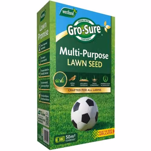 Westland Gro-Sure Multi-Purpose Grass Lawn Seed, 1.5kg for 50 sq.m