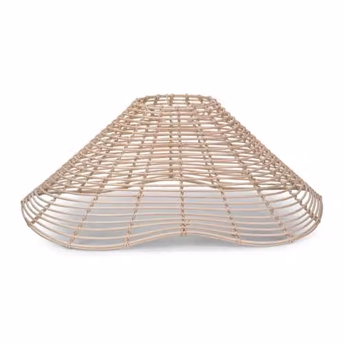 ValueLights Boho Wavy Rattan Pendant Ceiling Lamp in Brown and Beige, Shade Width: 37 cm – 1