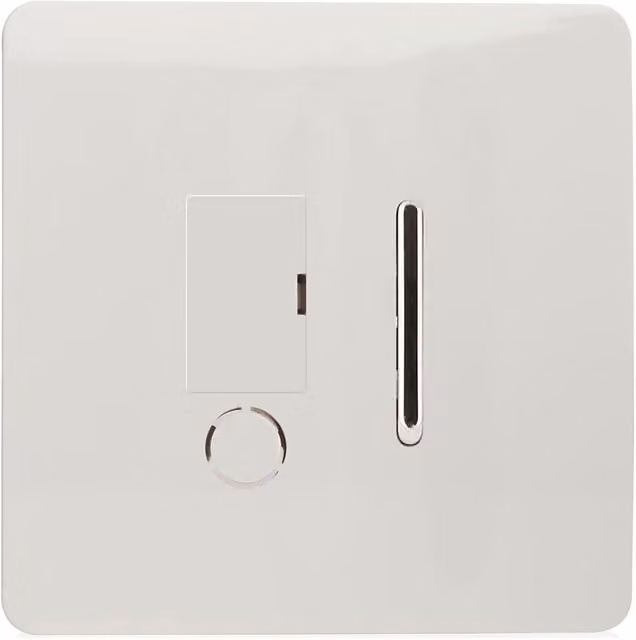 Trendi Switch 13 Amp Fused Spur with Flex Outlet in Ice White