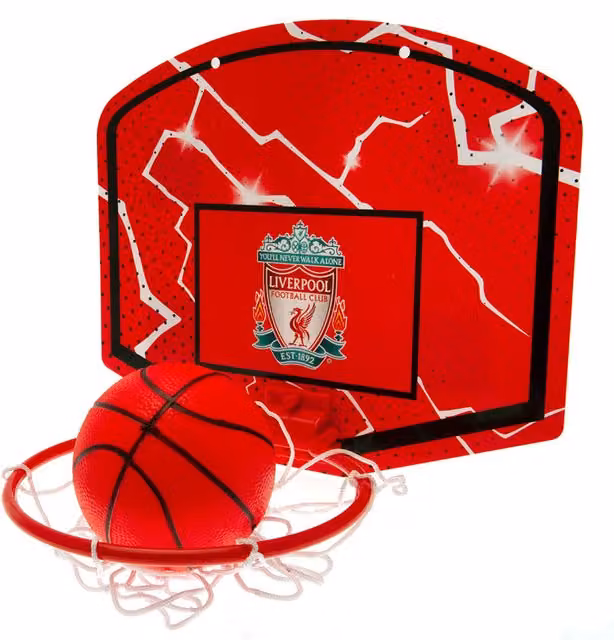 Liverpool FC Crest Mini Basketball Hoop Set - Red, Black and White