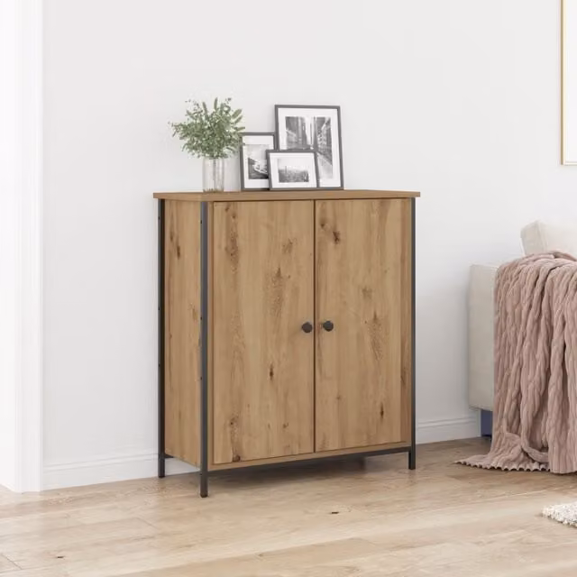 Berkfield Home Artisan Oak Sideboard in Brown, W/D/H: 70 x 30 x 80 cm – 1