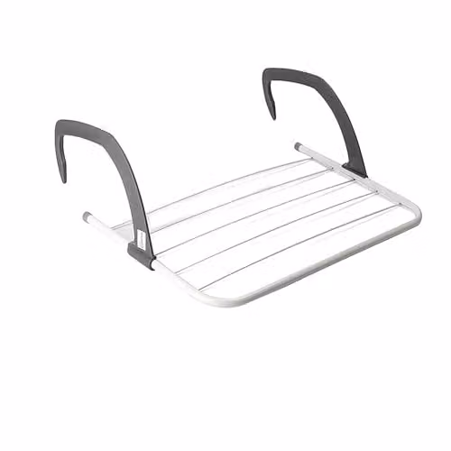 KAV Foldable Indoor Cloth Airer and Radiator Bath Rack with 5 Bars in White – 1