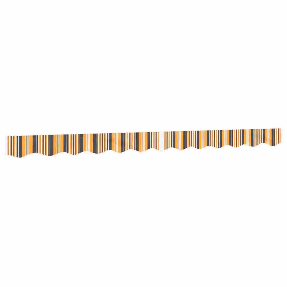 Berkfield Home Replacement Awning Valance Fabric in Yellow and Grey Stripe, 3 m – 1