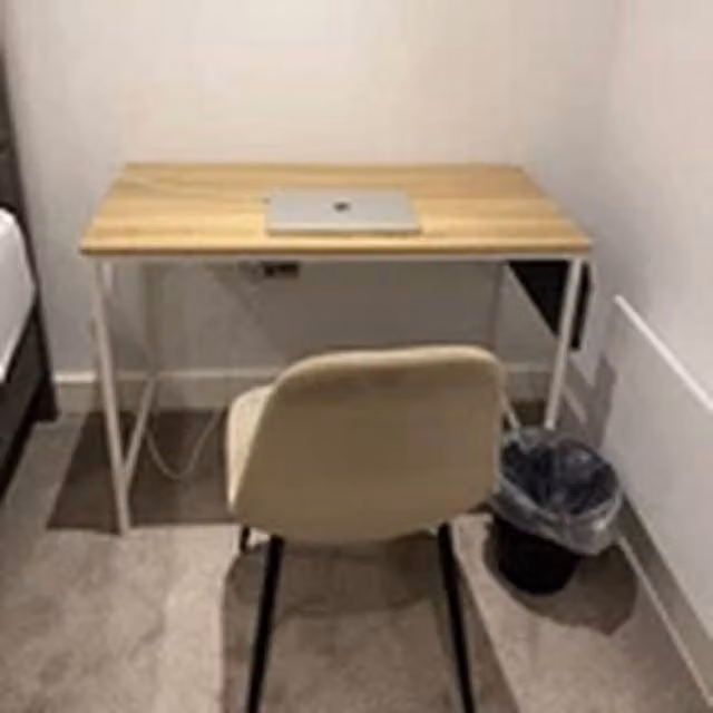 EONLION Beige Computer Desk, W: 100 cm, H: 75 cm, D: 50 cm – 1
