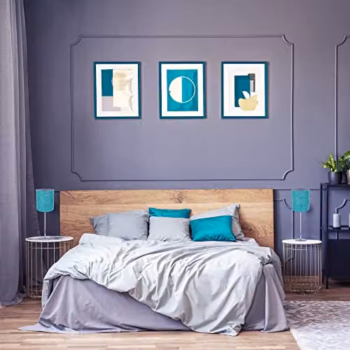 Happy Homewares Modern Teal Linen Fabric Cylindrical Lampshade with Silver Lining, Width: 16 cm – 4