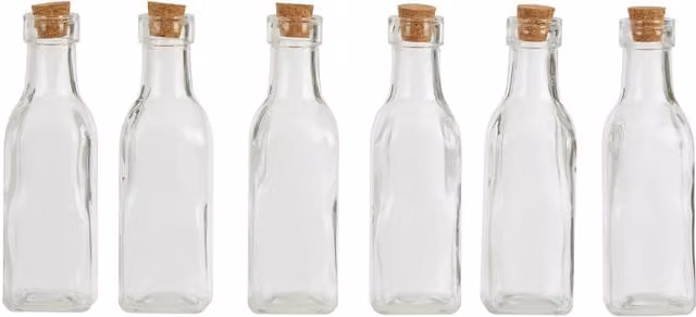 Orsina Tromso 6 Piece Leakproof Small Transparent Glass Bottles