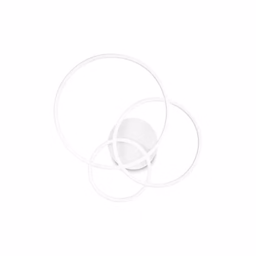 Netlighting Frame Integrated LED Semi Flush Ceiling Light in White, 2700K Warm White